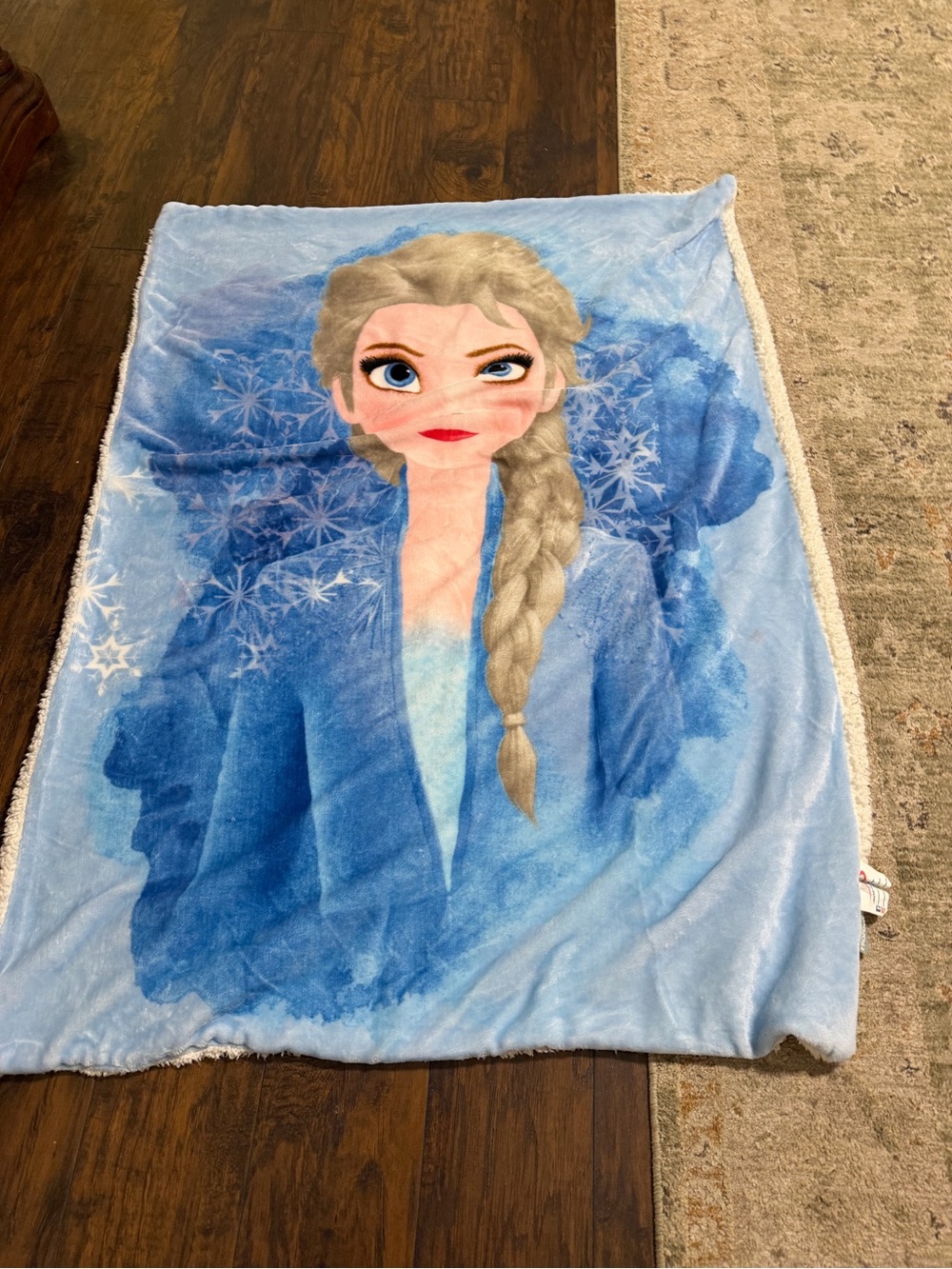 Blue Princess Character Plush Throw Blanket - Cozy Kids Throw